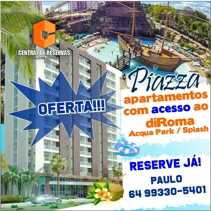 Piazza -Com Acesso Gratuito Ao Clube Acqua Park Diroma Apartment Caldas Novas